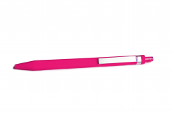 2201/07 Ручка прозрачная с металлическим клипом розовая RADICAL