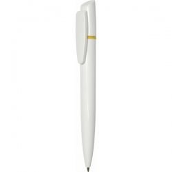 PR013 Ручка с поворотным механизмом бело-желтая