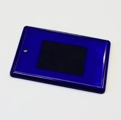 Магнит акриловый прямоугольный 55*80, синий прозрачный распродажа
