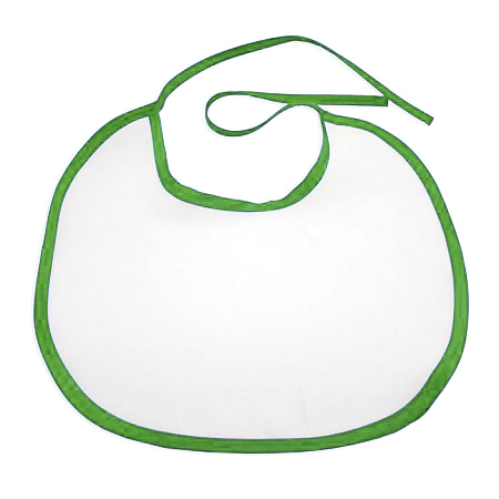 Слюнявчик с зеленым обрамлением (d=22.9 х 20.3 см)